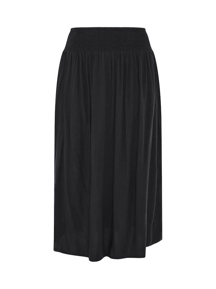 Yours Curve Black Chambray Skirt - Image 6 of 6 Yours Curve Black Chambray Skirt - Image 6 of 6