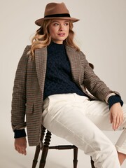 Joules Anita Navy Blue Honeycomb Stitch Jumper - Image 4 of 7