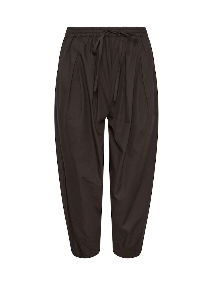 PixieGirl Petite Brown Poplin Maxi Barrel Trousers - Image 5 of 5