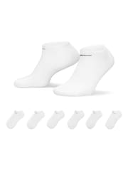 Nike White Everyday Cushioned Training No Show Socks 6 Pack - Image 1 of 4