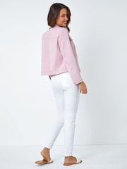 Roman Pink Stretch Pocket Detail Jacket - Image 3 of 5