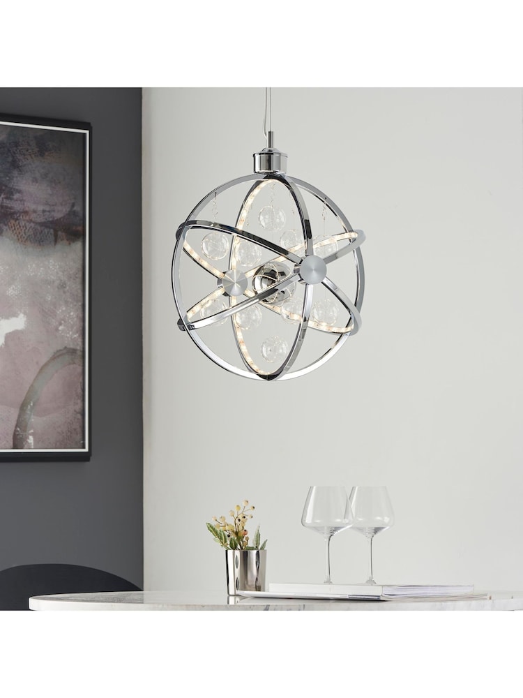 Gallery Home Chrome Moory Chrome Ceiling Light Pendant - Image 1 of 9