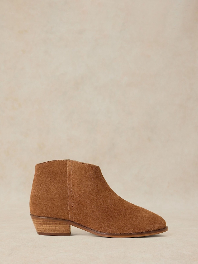 White Stuff Brown Wide Fit Suede Ankle Boots - Image 1 of 4