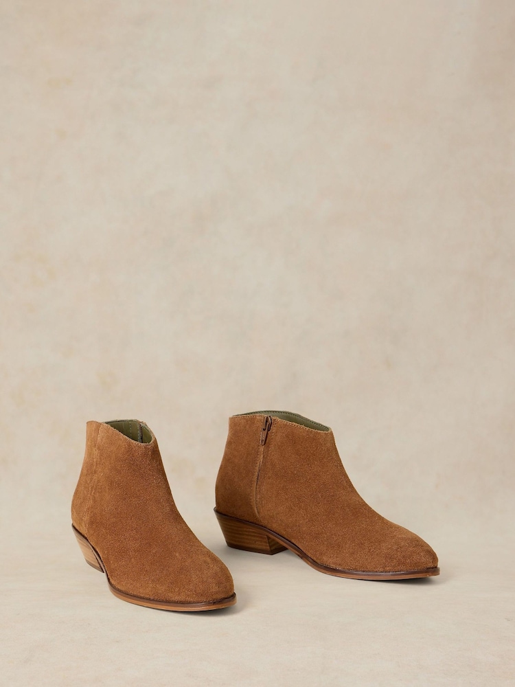 White Stuff Brown Wide Fit Suede Ankle Boots - Image 2 of 4