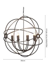 Visconte by BHS Bronze Capri 8 Light Orb Ceiling Light - Image 4 of 5