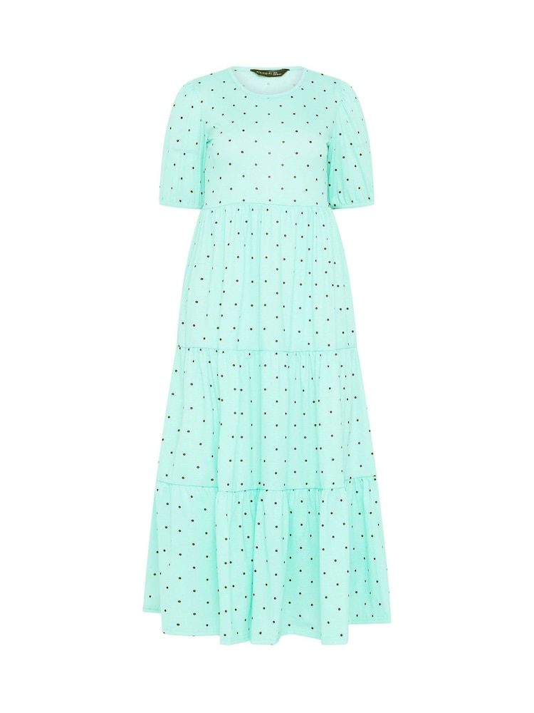 PixieGirl Petite Green Spot Tiered Maxi Dress - Image 5 of 5 PixieGirl Petite Green Spot Tiered Maxi Dress - Image 5 of 5