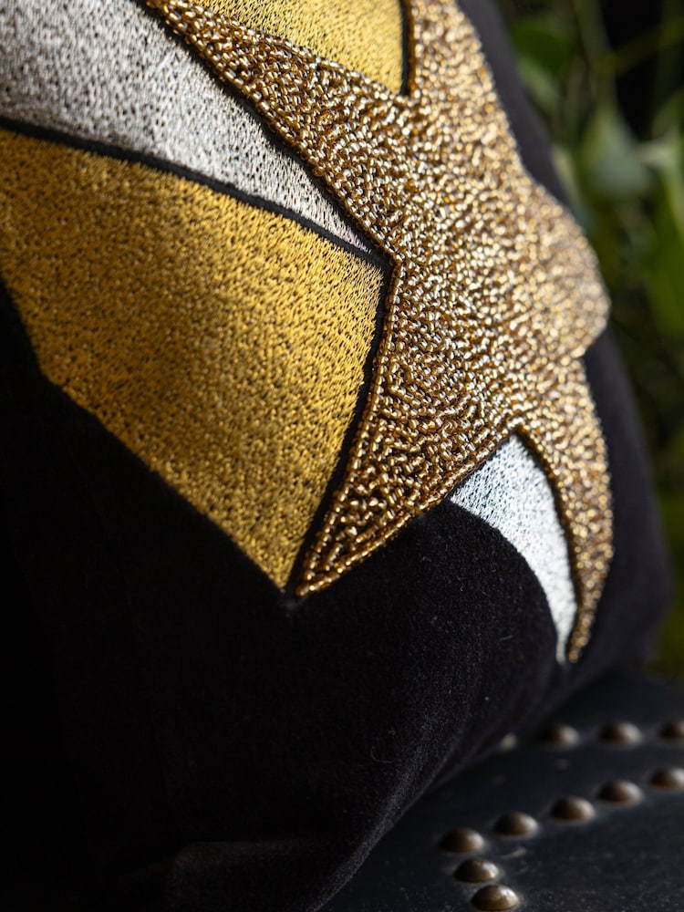 Rockett St George Black Shooting Star Cushion - Image 2 of 6 Rockett St George Black Shooting Star Cushion - Image 2 of 6