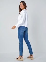 Roman White Stretch Denim Jacket - Image 3 of 5