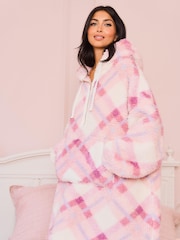 Jim Jam The Label Pink Multi Übergroßer Kapuzensweatshirt / Kapuzenjacke - Bild 4 von 10