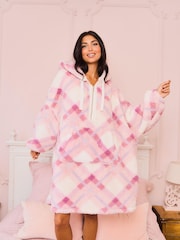 Jim Jam The Label Pink Multi Übergroßer Kapuzensweatshirt / Kapuzenjacke - Bild 5 von 10