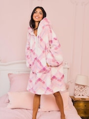 Jim Jam The Label Pink Multi Übergroßer Kapuzensweatshirt / Kapuzenjacke - Bild 8 von 10