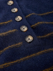 White Stuff Blue Stripe Henley Jumper - Image 6 of 6