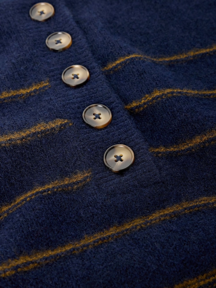 White Stuff Blue Stripe Henley Jumper - Image 6 of 6 White Stuff Blue Stripe Henley Jumper - Image 6 of 6