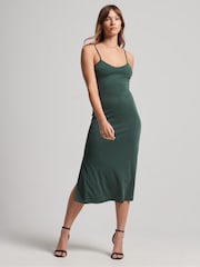 Superdry Green Jersey Open Back Dress - Image 9 of 13