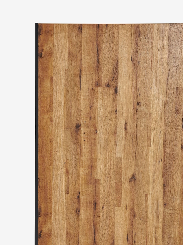 Dark Bronx Oak 2m Sliding Effect Semi Fitted Mirrored Wardrobe - Image 7 of 7