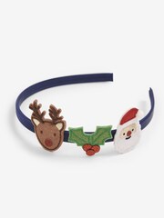 JoJo Maman Bébé Navy Christmas Headband - Image 2 of 3