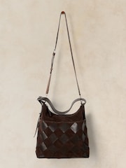 White Stuff Brown Sophia Weave Cross-Body Bag - Image 1 of 4