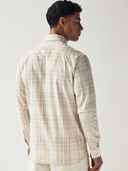 Fred Perry Tonal Tartan Check Long Sleeve Shirt - Image 2 of 6