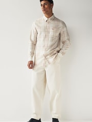 Fred Perry Tonal Tartan Check Long Sleeve Shirt - Image 3 of 6