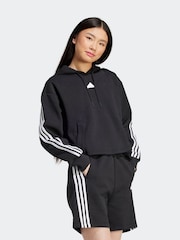 adidas Black Sportswear Future Icons 3-Stripes Hoodie - Image 1 of 4