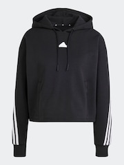 adidas Black Sportswear Future Icons 3-Stripes Hoodie - Image 4 of 4