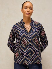 Bleu marine brodé - White Stuff Libby Shirt - Image 1 de 6