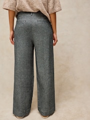 White Stuff Grey Belle Tweedy Wide Leg Trousers - Image 2 of 6