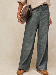 White Stuff Grey Belle Tweedy Wide Leg Trousers - Image 3 of 6