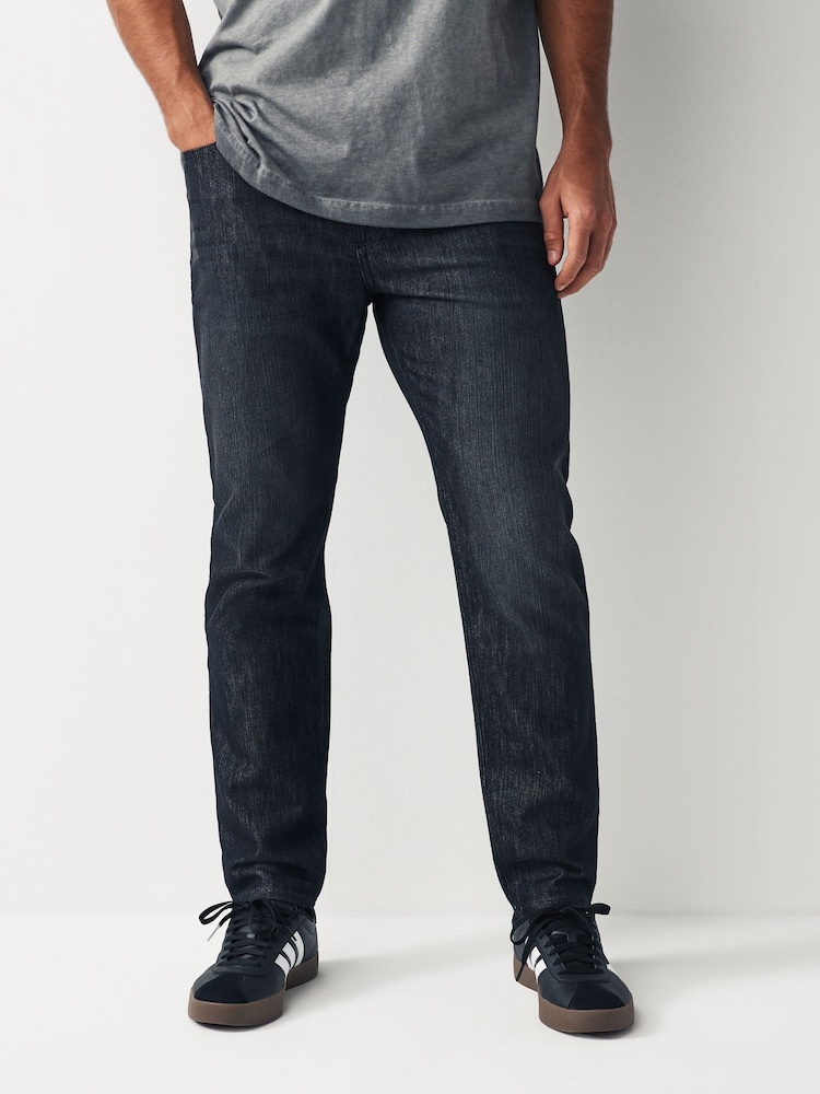 Black Slim Fit Poly Jeans - Image 1 of 1