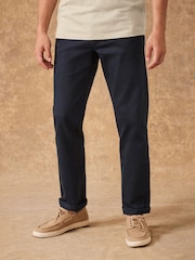 Navy Straight Fit Classic Stretch Jeans - Image 1 of 11