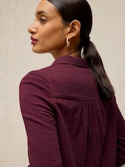White Stuff Purple Annie Cheesecloth Shirt - Image 4 of 6