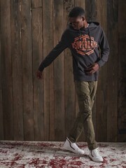 Superdry Grey 100% Cotton Copper Label Hoodie - Image 2 of 4