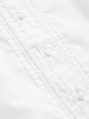 White Long Sleeve Lace Trim School Blouse (3-14yrs) - Image 10 of 10