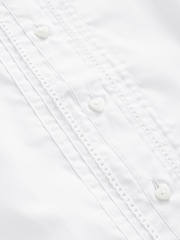 White Long Sleeve Lace Trim School Blouse (3-14yrs) - Image 9 of 10