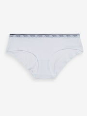 Pink/Blue Stripe Short Cotton Rich Logo Knickers 4 Pack - Image 10 of 10