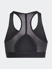 adidas Black Powerreact Big Logo Low Impact Bra - Image 9 of 9