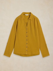 White Stuff Yellow Annie Double Cloth Shirt - Image 5 of 6