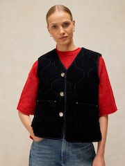 White Stuff Blue Emery Reversible Gilet - Image 2 of 7
