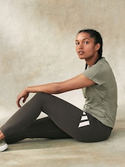 Groen - adidas Train Essential Full Length Big Logo Leggings - Image 2 of 5