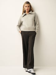 Natural Cosy Zip Funnel Neck Long Sleeve Jumper - Image 3 of 6
