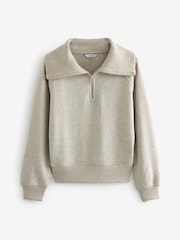 Natural Cosy Zip Funnel Neck Long Sleeve Jumper - Image 5 of 6