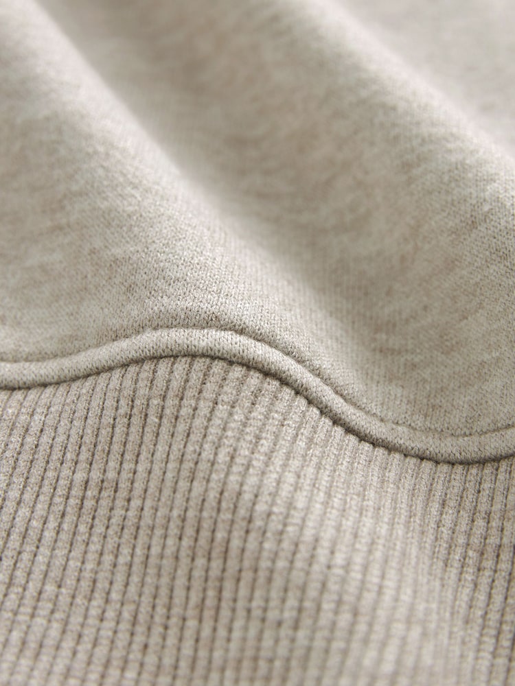 Natural Cosy Zip Funnel Neck Long Sleeve Jumper - Image 6 of 6