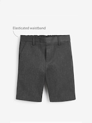 Grey Regular Pull-On Waist Flat Front School Shorts (3-14yrs) - Image 3 of 6