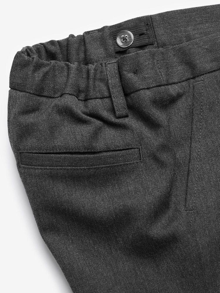 Grey Regular Pull-On Waist Flat Front School Shorts (3-14yrs) - Image 5 of 5 Grey Regular Pull-On Waist Flat Front School Shorts (3-14yrs) - Image 5 of 5