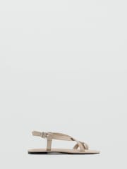 Mango Brown Strappy Sandals - Image 1 of 2