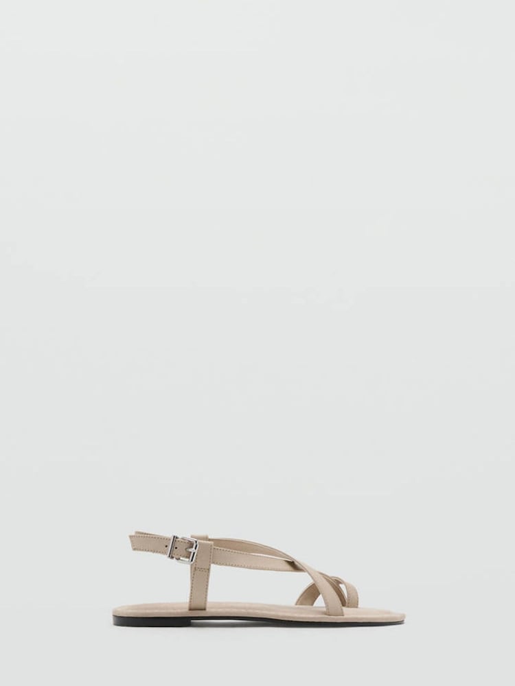 Mango Brown Strappy Sandals - Image 1 of 2 Mango Brown Strappy Sandals - Image 1 of 2