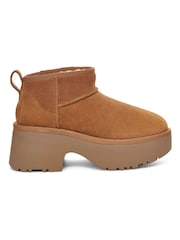 UGG Brown Classic Ultra Mini New Heights Boots - Image 1 of 4