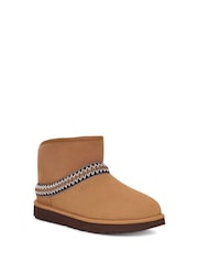 UGG Brown Classic Mini Crescent Boots - Image 1 of 4