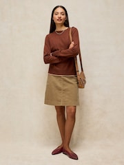 White Stuff Green Tia Cord Skirt - Image 4 of 6