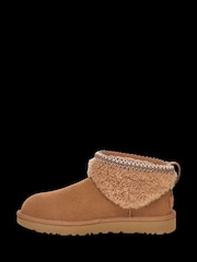 UGG Brown Classic Ultra Mini Maxi Curly Boots - Image 5 of 6